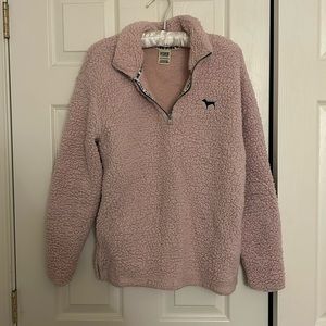 PINK Sherpa Quarter Zip